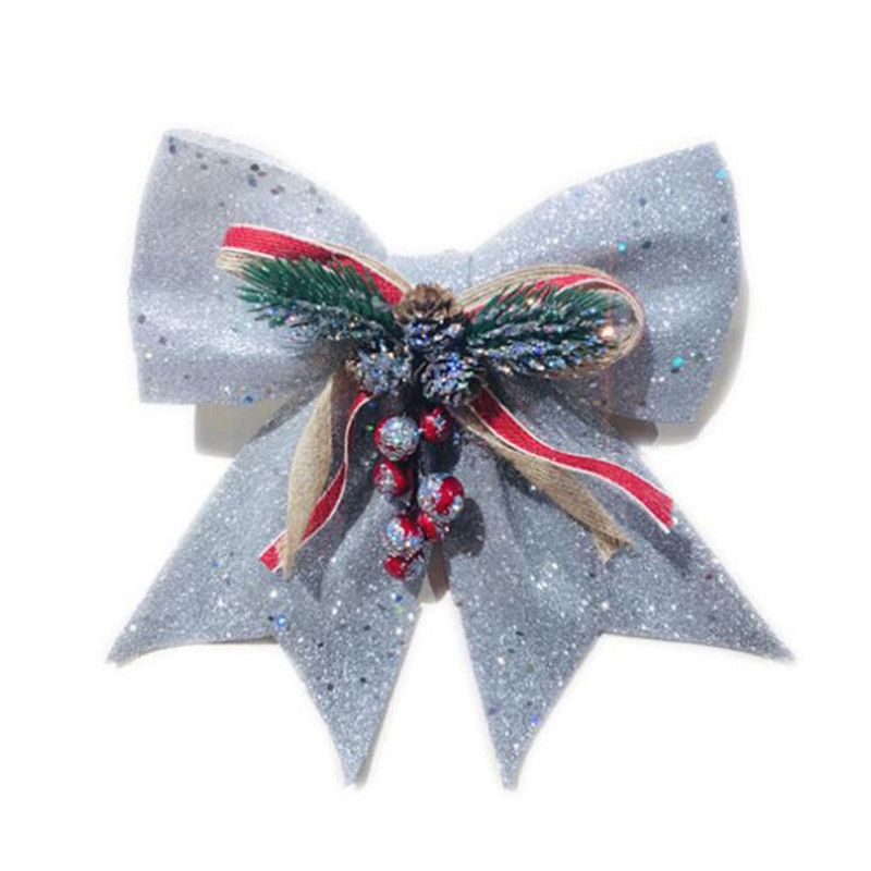 Božićno drvce, svjetlucava vrpca, mašna, privjesak, ručno rađeni novogodišnji božićni ukrasi