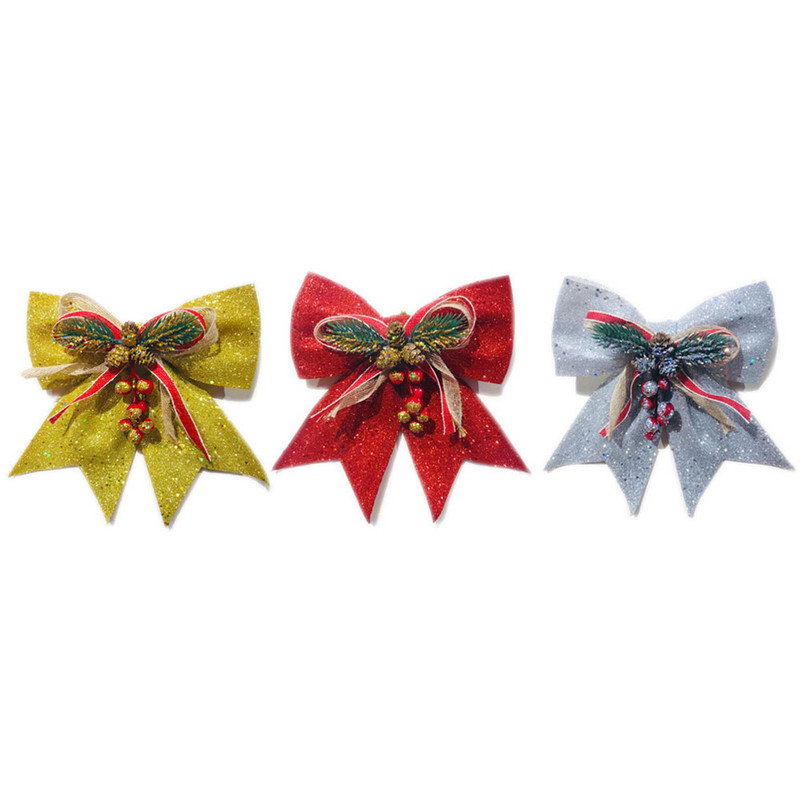 Božićno drvce, svjetlucava vrpca, mašna, privjesak, ručno rađeni novogodišnji božićni ukrasi