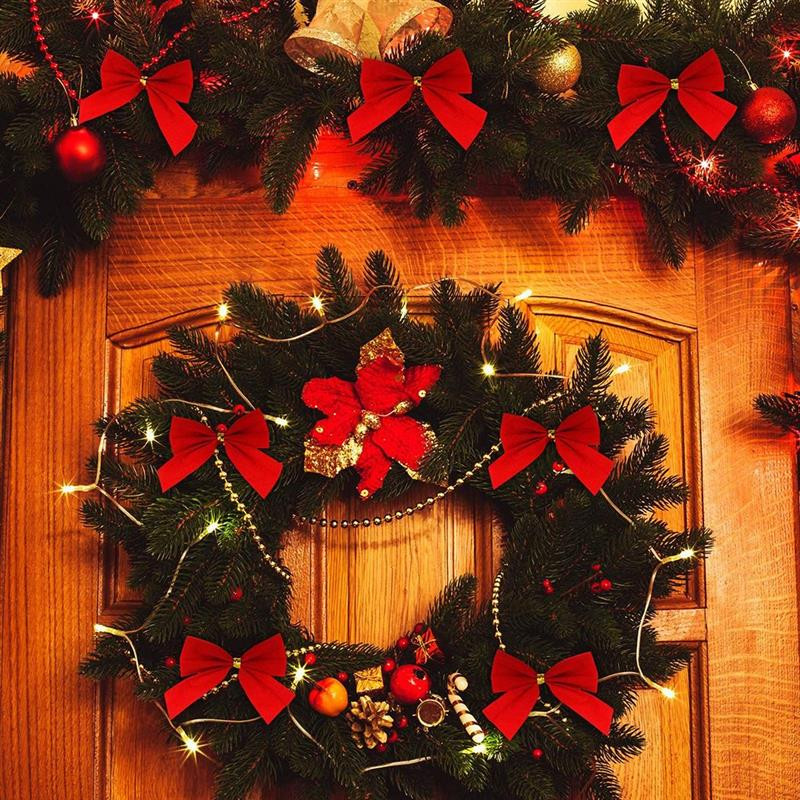 48 komada Mala mašna Božićno drvce Dekoracija Božićni ukras Mašna Party Obiteljska vjenčana dekoracija Poklon mašna DIY božićni dekor