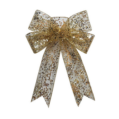 Коледна елха с бантик Висящи декоративни големи лъкове Годишно парти Сватбена украса Ръчно изработени лъкове за подарък