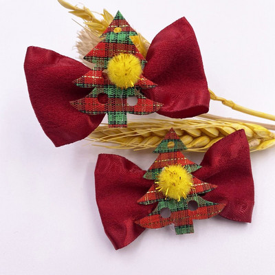 Värviline jõulupeo dekoor 37*52mm punane satiinlint käsitsi vibu pulma aplikatsioonid plaastrid meisterdada jõuluvibud Aksessuaarid