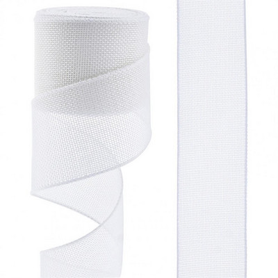 Artizanat Panglică Coroană cu fundă mare, Panglică de pânză de pânză, Panglică grosgrain pentru decorarea nunții de Crăciun, cusut manual, artizanat manual