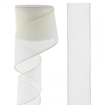 Artizanat Panglică Coroană cu fundă mare, Panglică de pânză de pânză, Panglică grosgrain pentru decorarea nunții de Crăciun, cusut manual, artizanat manual