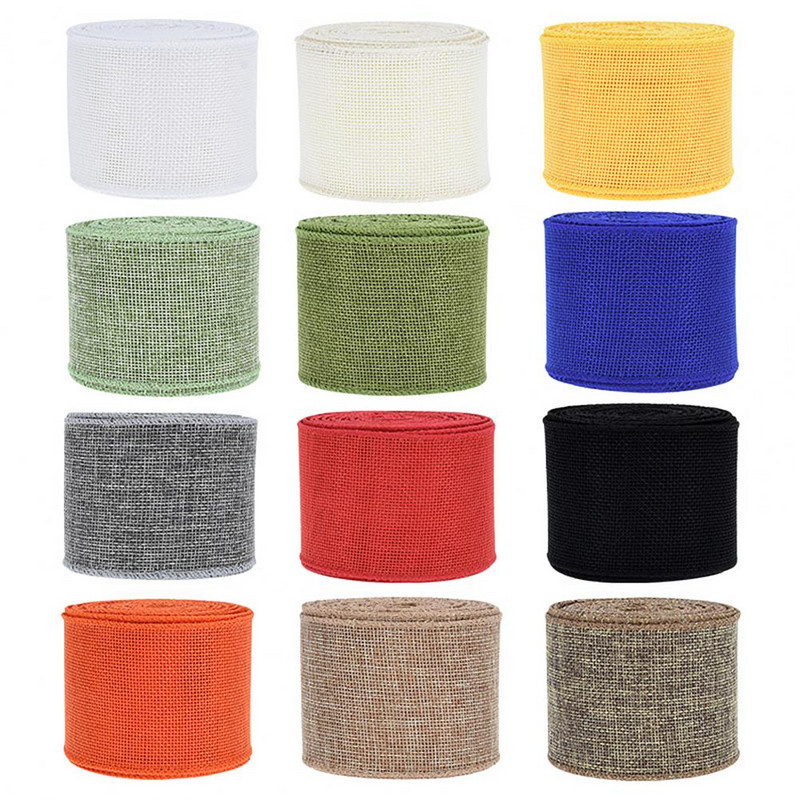 Artizanat Panglică Coroană cu fundă mare, Panglică de pânză de pânză, Panglică grosgrain pentru decorarea nunții de Crăciun, cusut manual, artizanat manual