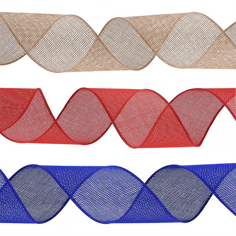 Artizanat Panglică Coroană cu fundă mare, Panglică de pânză de pânză, Panglică grosgrain pentru decorarea nunții de Crăciun, cusut manual, artizanat manual