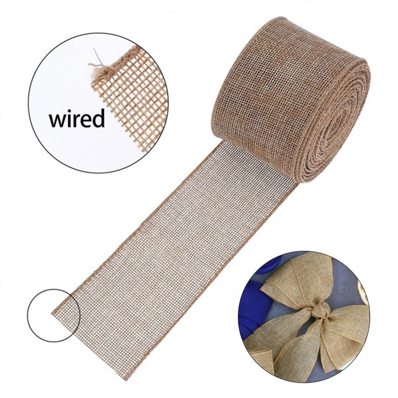 Artizanat Panglică Coroană cu fundă mare, Panglică de pânză de pânză, Panglică grosgrain pentru decorarea nunții de Crăciun, cusut manual, artizanat manual