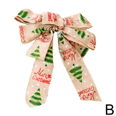 1 бр. Голяма коледна панделка Блестяща кърпа Коледни декорации Златни червени лъкове за занаяти Орнаменти за коледно дърво