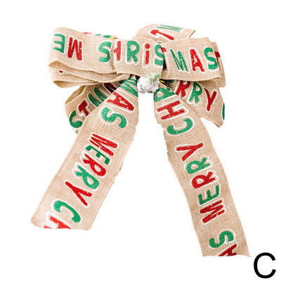 1 бр. Голяма коледна панделка Блестяща кърпа Коледни декорации Златни червени лъкове за занаяти Орнаменти за коледно дърво