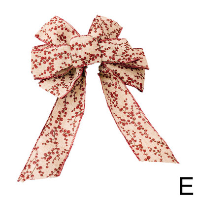 1 бр. Голяма коледна панделка Блестяща кърпа Коледни декорации Златни червени лъкове за занаяти Орнаменти за коледно дърво