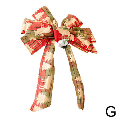 1 бр. Голяма коледна панделка Блестяща кърпа Коледни декорации Златни червени лъкове за занаяти Орнаменти за коледно дърво