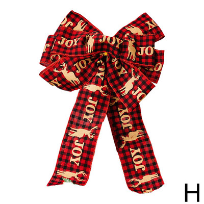 1 бр. Голяма коледна панделка Блестяща кърпа Коледни декорации Златни червени лъкове за занаяти Орнаменти за коледно дърво