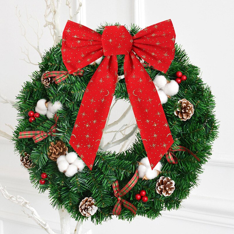 Velika božićna mašna Crveni ukrasi za božićno drvce Leptir mašna u više veličina Svadbena novogodišnja mašna Božićne mašne Dekorativne mašne