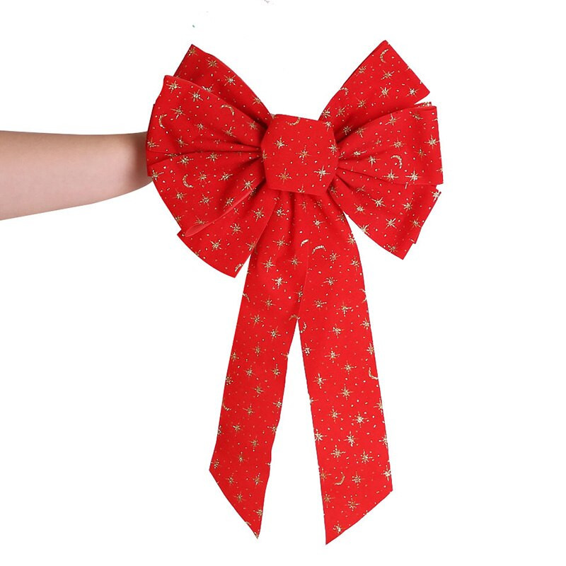 Velika božićna mašna Crveni ukrasi za božićno drvce Leptir mašna u više veličina Svadbena novogodišnja mašna Božićne mašne Dekorativne mašne