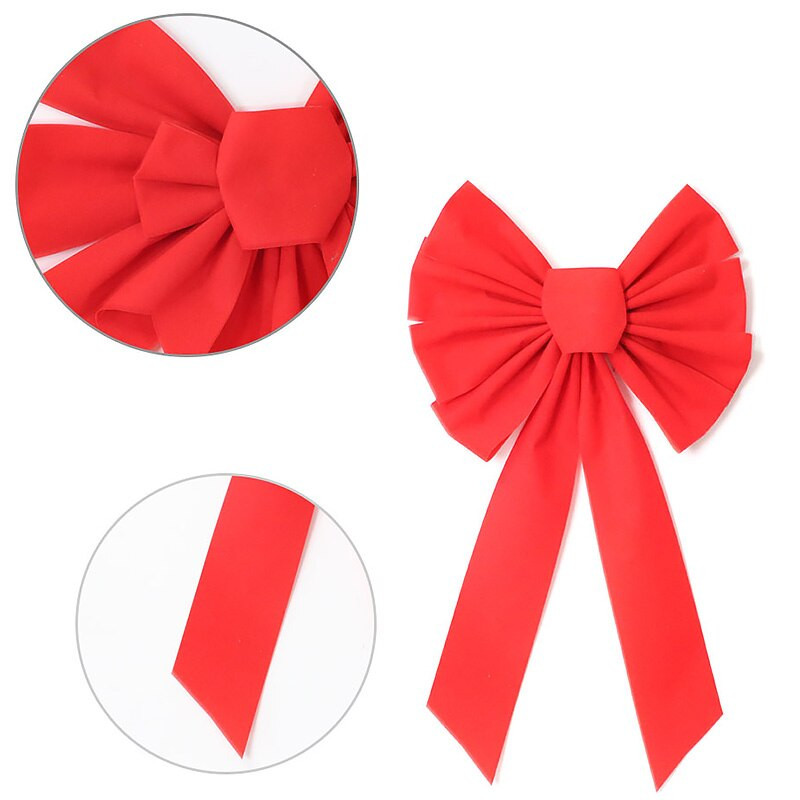 Velika božićna mašna Crveni ukrasi za božićno drvce Leptir mašna u više veličina Svadbena novogodišnja mašna Božićne mašne Dekorativne mašne