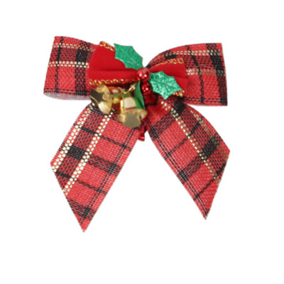 Jõulukaunistus kotiriie punane must ruuduline triibuline vibu jõulupuu kodu kaunistamiseks uusaasta kaunistamiseks Natale Natal Noel 2023