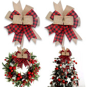 Suur maalähedane jõulupuu ladva vibu kaunistus pulmapuhkuse sünnipäevapeo jaoks. Kodu esiukse dekoratiivsed kaunistused