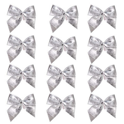 12vnt./pak. Kalėdinis lankelis 5 cm auksinis sidabras raudonas Kalėdų eglutės papuošalai Naujųjų metų dovanos papuošimas Maži lankeliai amatams