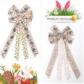 Uskršnja mašna Dekoracija Zec Mrkva Leptir mašna Dekoracija DIY Uskrsna kućna vrata Viseći privjesak za zabavu Poklon Festival Dropship