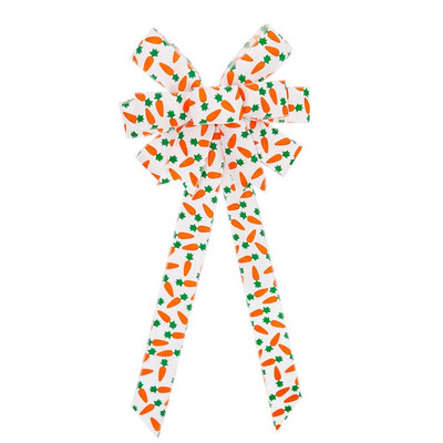 Uskršnja mašna Dekoracija Zec Mrkva Leptir mašna Dekoracija DIY Uskrsna kućna vrata Viseći privjesak za zabavu Poklon Festival Dropship