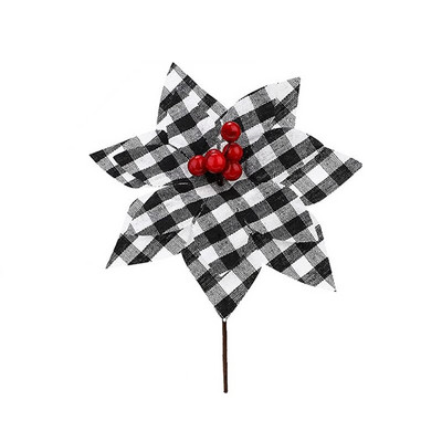 10 TK uus ruuduline jõululill jõulukaunistused jõulupuu kaunistus lilled jõulukaunistus simulatsioonililled