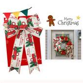 2 buc. Decor usi mari Ornamente pentru casa Panglica cu fundita Decorat pentru brad de Craciun Panglica de Craciun Fundite