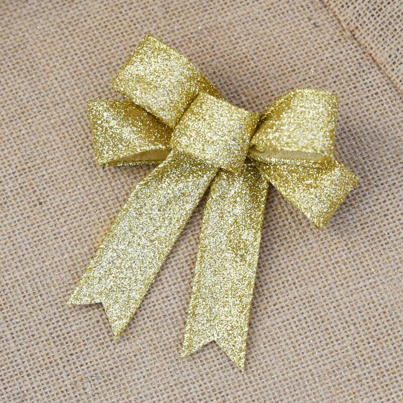 New Arrival 12cm Χριστουγεννιάτικο παπιγιόν Διακοσμήσεις Χριστουγεννιάτικου Δέντρου Στολίδια χριστουγεννιάτικα στολίδια για το σπίτι