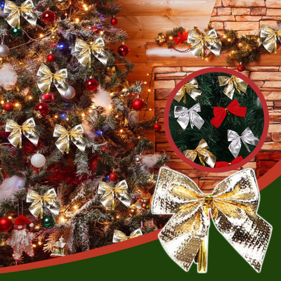 Dekoracije za zabave za odrasle Paket božićnih mini sjajnih mašnica Božićni ukrasi za božićno drvce Rukotvorine Ukrasi doma DIY