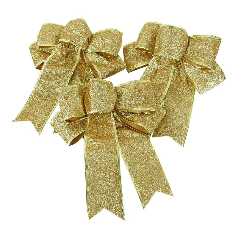 Velika crvena zlatna mašna za božićni vijenac Mašne Ukrasi za božićno drvce Ručno izrađeni božićni ukrasi Pakiranje poklona