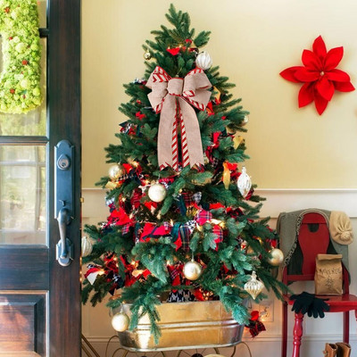 Ghirlandă cu fulgi de zăpadă, pandantiv de Crăciun, decorare cu fundă de Crăciun, decorare vitrină, pahare de băut