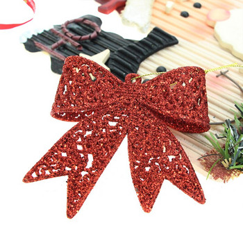 Big Gold Silver Red Sparkling Glitter Bowknot Κρεμαστές Διακοσμητικοί Μεγάλοι Φιόγκοι Διακόσμηση γάμου για Πρωτοχρονιάτικο πάρτι Χριστουγεννιάτικα στολίδια