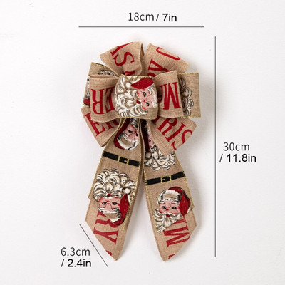 Velike karirane mašne Puna mašna Božićni ukrasi Božićno drvce Mašna Dekoracija doma Vijenci Privjesci za božićno drvce