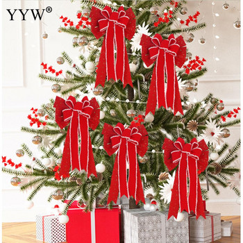 Χριστουγεννιάτικο Φιόγκο Διακόσμηση Χριστουγεννιάτικο Δέντρο Κουτί δώρου Στολίδι Λινάτσα Χριστουγεννιάτικο Κόμπο Στολίδια Για Χριστουγεννιάτικο Δέντρο Παράθυρο Διακόσμηση σπιτιού