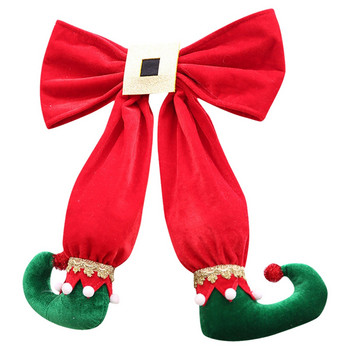 Υπέροχες χαριτωμένες κλασικές κάλτσες Κρεμαστές Χριστουγεννιάτικες φιόγκοι Διακοσμήσεις χριστουγεννιάτικου δέντρου Κρεμαστό στολίδι Navidad 2022 Φιόγκος
