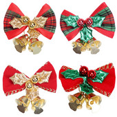 8 TK jõulupuu vibu jõulukaunistused Bell 4 tüüpi koduaia vibud Jõulupulmapeo kaunistus DIY tarvikud