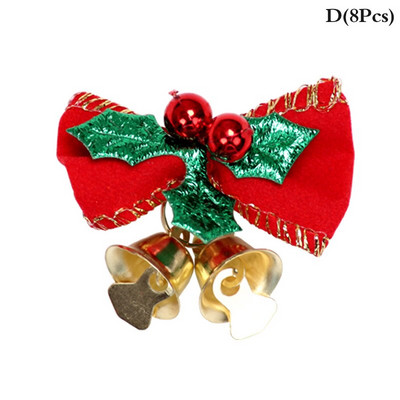 8 TK jõulupuu vibu jõulukaunistused Bell 4 tüüpi koduaia vibud Jõulupulmapeo kaunistus DIY tarvikud