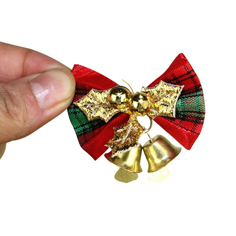 8 TK jõulupuu vibu jõulukaunistused Bell 4 tüüpi koduaia vibud Jõulupulmapeo kaunistus DIY tarvikud