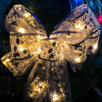 Διακόσμηση χριστουγεννιάτικου δέντρου Στολίδια σπιτιού Φιόγκοι Κορδέλα Φωτάκια Κορδέλας Φιόγκοι Χριστουγεννιάτικη Κορδέλα Φιόγκοι Φιόγκοι με κορδέλα