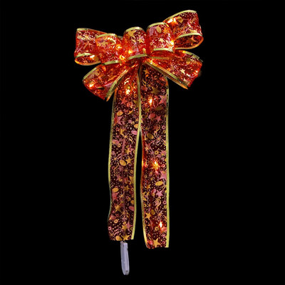 Ziemassvētku eglīšu rotājumi Mājas rotājumi Bowknot lentes gaismas Lentes bantes Ziemassvētku lentes bantes Bowknot string Light