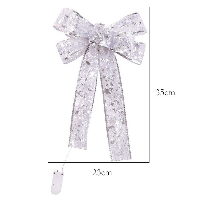 Ukrasi za božićno drvce Kućni ukrasi Svjetlo na vrpci s mašnama Mašne s trakama Božićne mašne s vrpcama Svjetlo s trakama s mašnama