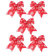 Božićna mašna s ispisom snježne pahuljice Dekoracija za obrt Male mašne Poklon Cvijetna mašna za vjenčanje Rođenje DIY Privjesci za zabavu