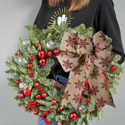 Kuusepärja jõulukaunistused Jõululindi imitatsioon Kanepilint Rippuvad jõulukaunistused akende jaoks