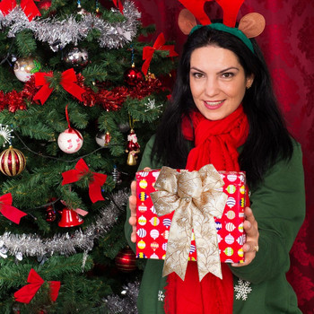 And Bead Garland Χριστουγεννιάτικη Κορδέλα Φιόγκος Χριστουγεννιάτικη Διακόσμηση Πακέτο δώρου Diy Κορδέλα Φιόγκος Χριστουγεννιάτικα Glam Χριστουγεννιάτικα Διακοσμητικά