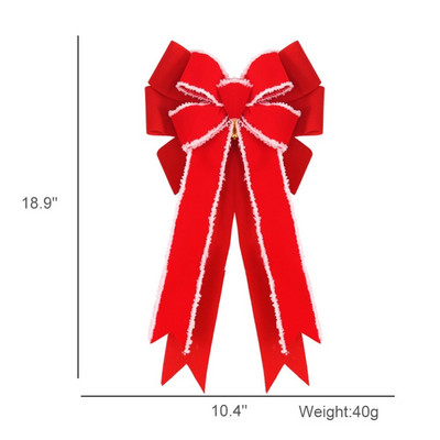 2022 Nou Decoratiuni de Crăciun Fundă Fundă Roșie Decorare Pom de Crăciun Panglică de in DIY Crăciun pentru petrecere Cadou Festival