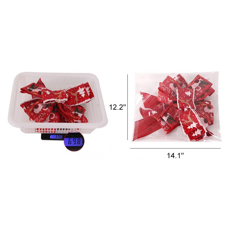 2022 Nou Decoratiuni de Crăciun Fundă Fundă Roșie Decorare Pom de Crăciun Panglică de in DIY Crăciun pentru petrecere Cadou Festival