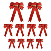 Mašne Božićno drvce Svjetlucava vrpca Mašna Ukrasi za vijenac Ukrasi Vijenci za zabave Crveni ukrasi s kravatama za vješanje Dom