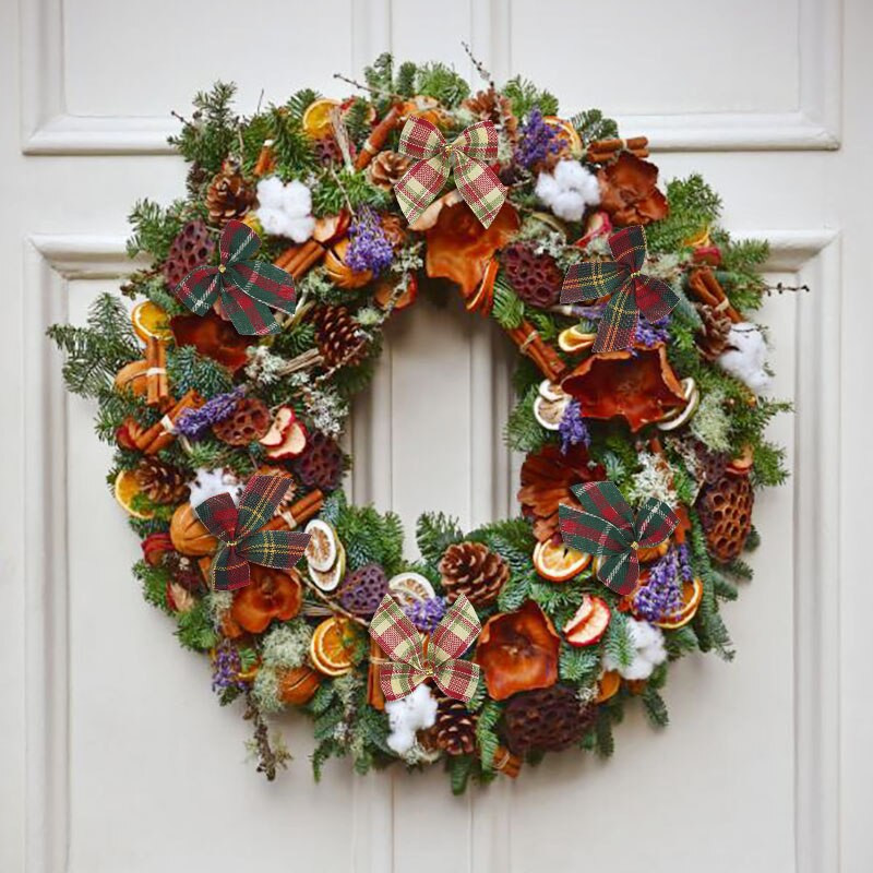 10/20 tk Mini retro-jõulupuu vibu jõulukaunistusi kodu jõulupuu kaunistuseks Navidad 2022 uusaasta peotarbed