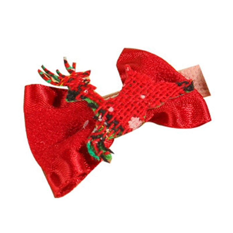 Kalėdiniai Elk Head Bowknot plaukų segtukas vaikams šventiniai plaukų aksesuarai