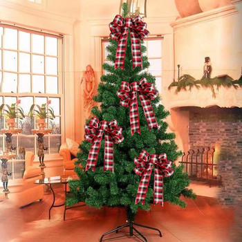 Χριστουγεννιάτικες χειροτεχνίες φιόγκοι Βαμβακερό πλέγμα Φιόγκος περιτυλίγματα λουλουδιών για γάμο διακοσμητικό χειροποίητο φιόγκο Χριστουγεννιάτικο δέντρο με φιόγκο