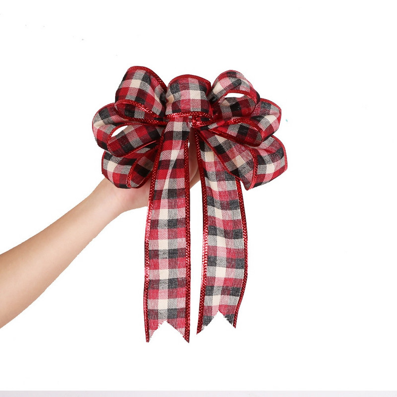 Jõulud käsitöövibud puuvillased võred, lilleümbrised pulmadeks Dekoratiivne käsitsi valmistatud vibu jõulupuu vibu kaunistus