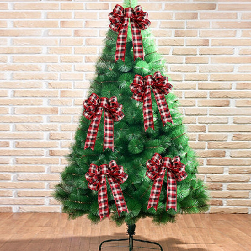 Jõulud käsitöövibud puuvillased võred, lilleümbrised pulmadeks Dekoratiivne käsitsi valmistatud vibu jõulupuu vibu kaunistus